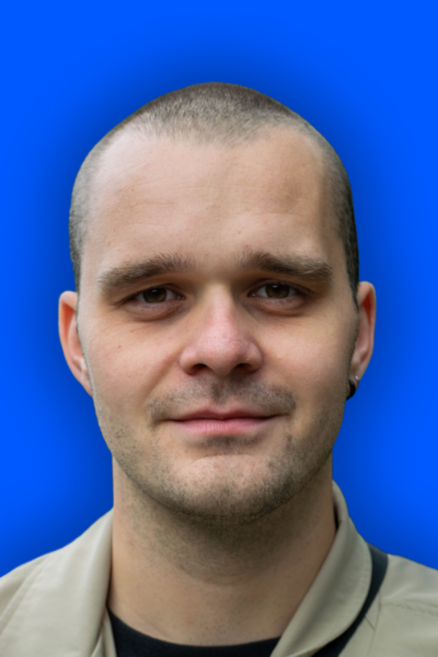 website foto met blauwe achtergrond